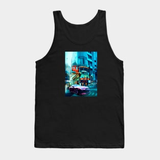 Car Retro Tokyo Synthwave Tank Top